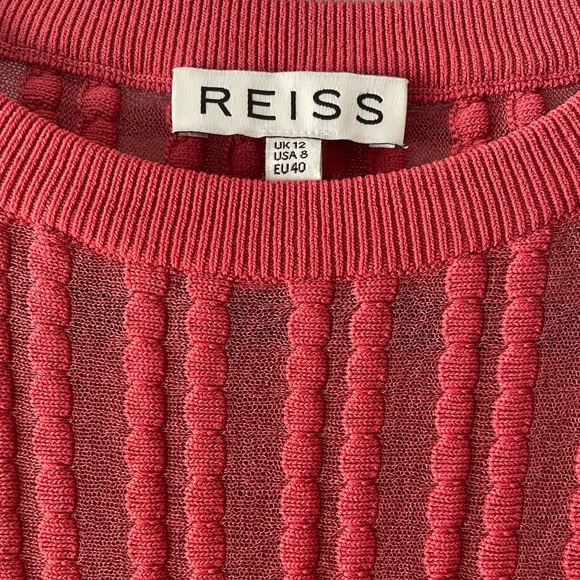 REISS, Kadriana Sheer Stripe Knitted Dress - Picture 4 of 8